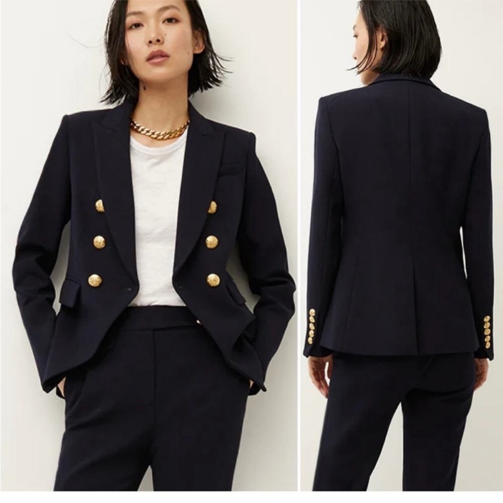 Veronica Beard Black Double-Breasted Blazer with Gold Buttons - Picture 16 of 16